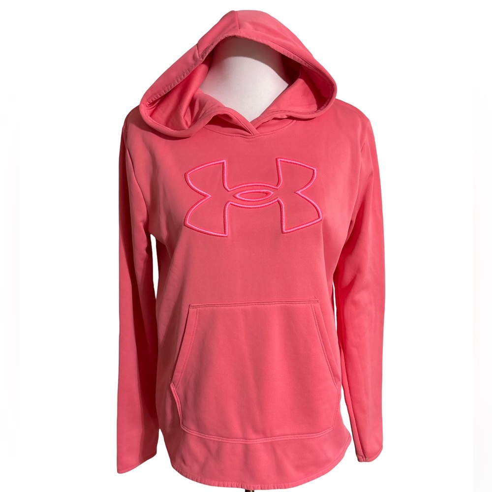 Under Armour Pink Embroidered Logo Hoodie Large